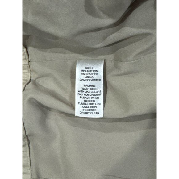 White House Black Market Womens Beige A-Line Skirt Size 6 Cotton Blend Button De - Picture 6 of 8